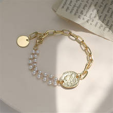 2020South Korea new golden . Irregular baroque beaded bracelet geometric tassel bracelet jewelry gift bracelet lady's party 2024 - buy cheap