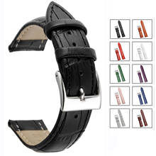 Comfortable Cowhide Genuine Leather Watch Strap 12/14/16/18/20/22/24 mm Watch Pin buckle Band Soft Wrist Belt Bracelet + Tool 2024 - buy cheap