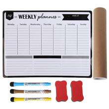 Weekly Planner Soft Magnetic Whiteboard Fridge Magnets Message Remind Memo Pad 2024 - buy cheap
