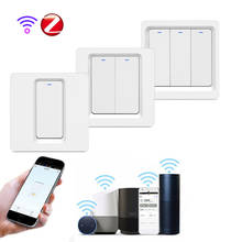 Interruptor inteligente Zigbee con Wifi, pulsador de DS-102, Tuya/Smart Life, estándar de la UE, para Google Home, Alexa, Control por voz, cable neutro 2024 - compra barato