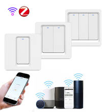 DS-102 Кнопка Wifi Zigbee Smart Switch Tuya/Smart Life стандарт ЕС для Google Home Alexa Голосовое управление, нейтральный провод не нужен 2024 - купить недорого