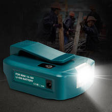 Светодиодный светильник Makita, сменный литий-ионный аккумулятор для зарядного устройства 18 в 14,4 В BL1830 Bl1430 BL1850, электроинструмент, 2 USB зарядного тока 2024 - купить недорого