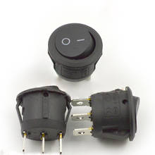 Interruptor de barco redondo, 200 peças, 3 pés, duas entradas, unipolar, cabeça/3p, diâmetro 23mm, abertura 20mm, 6a, 250v 2024 - compre barato