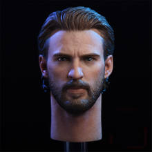 Figura coleccionable 1/6 NR08 6,0, escultura de cabeza masculina, versión de barba tallada con escudo de Metal, modelo para cuerpo de 12 pulgadas 2024 - compra barato