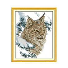 Wildcat cross stitch kit 18ct 14ct 11ct count printed canvas stitching embroidery DIY handmade needlework 2024 - buy cheap