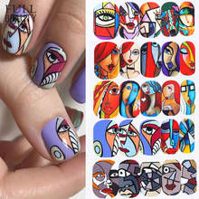 1pc Abstract Face New Design Water Nail Decals and Sticker Cool Girl Manicure Full Slider Nail Art Decorations Tips CHSTZ906-921 2024 - buy cheap