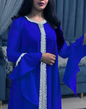 Summer Ramadan Clothing Jalabiya Kaftan Chiffon Dress For Women Dubai Turkey Flared Sleeves Loose Muslim Arabic Islamic Robe 2024 - buy cheap
