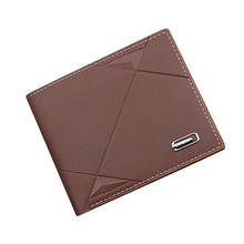 2020 New Men's Wallet Short Multi-card Coin Purse Fashion Casual Wallet Male Youth Thin Three-fold Horizontal Men PU Soft Wallet 2024 - buy cheap