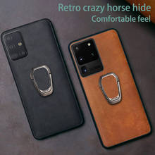 Leather Phone Case For Samsung Galaxy S20 Ultra S10 S10e Note 10 Plus A30s A50 A50s A70 A51 A71 Crazy Horse Skin Bracket Cover 2024 - buy cheap