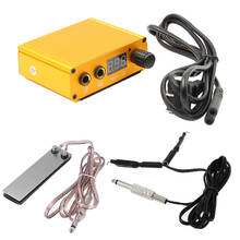 Tattoo Power Supply Kit with Tattoo Foot Pedal Switch Clip Cord For Tattoo Supplies Professional LCD Power  Supply Free Shipping 2024 - buy cheap