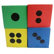Juego de dados de espuma, 24 unidades de grandes bloques cuadrados de colores surtidos, perfectos para bloques de construcción, juguetes educativos, fiesta de matemáticas 2024 - compra barato