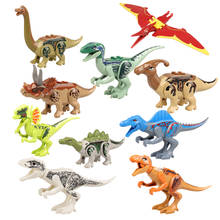 Brinquedos de dinossauros jurássicos, blocos de construção para crianças, tiranossauro rex 2024 - compre barato