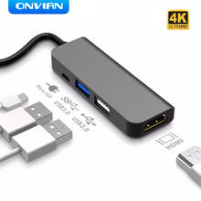 Onvian-concentrador de red USB tipo C a HDMI 4K, adaptador USB 3,0, 2,0, Puerto divisor 3,1 para MacBook Pro, Huawei, Xiaomi y Samsung 2024 - compra barato