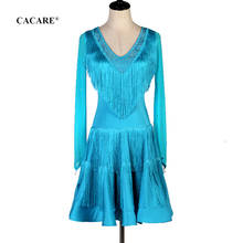 CACARE Fringed Dress 2019 Latin Dance Dress Women Latina Salsa Latin Dance Competition Dresses CHEAP D0633 Tassel Hem 2 Choices 2024 - buy cheap