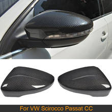 Carbon Fiber Rearview Mirror Covers Caps For Scirocco Hatchback Non R 08-17 For VW PASSAT CC Sedan 09-17 For Beetle Coupe 13-17 2024 - buy cheap