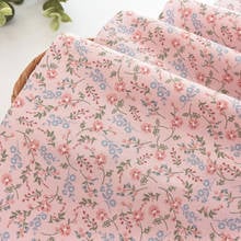 145x50cm Cotton Poplin Foundation Small Floral Branch Fabric, Making Clothes and Dresses Kids' Shirts Handmade DIY Cloth 2024 - buy cheap