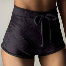 Cintura alta mulheres shorts de fitness esportes shorts verão jogging feminino casual magro macio elástico estiramento sólido preto biker shorts 2024 - compre barato