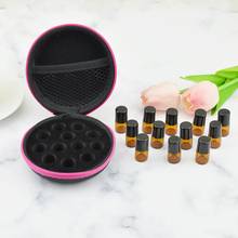 12 Compartments Essential Oil Storage Bag Organizer PU Leather Portable Rolling Ball Bottle Container Shatter-Resistant 1ml 2ml 2024 - buy cheap