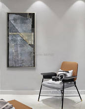 100% pintura abstrata à mão de alta qualidade tela cinza cor abstrata pintura a óleo artesanal para sala de estar imagem de parede decoração de casa 2024 - compre barato