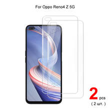 Película protetora de vidro temperado para oppo reno4 z 5g, película hd transparente, à prova de explosão 2.5d de 0.26mm 2024 - compre barato