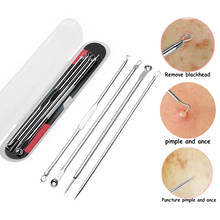 LaMilee 4pcs/set Blackhead Comedone Acne Pimple Blackhead Remover Tool Spoon for Face Skin Care Tool Needles Facial Pore Cleaner 2024 - buy cheap