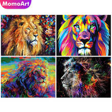 MomoArt 5D DIY Diamond Painting Lion Rhinestone Art Diamond Embroidery Animal Diamond Mosaic Full Layout Home Decorations 2024 - buy cheap