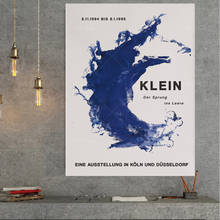 Выставочный плакат с изображением ива кляина Блю, монохромный синий, французское искусство, современное искусство, высокое качество для печати 2024 - купить недорого
