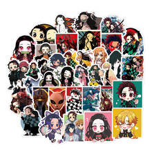 50pcs Demon Slayer Kimetsu no Yaiba cartoon paster anime movie decals scrapbooking diy phone laptop waterproof decorations gifts 2024 - buy cheap