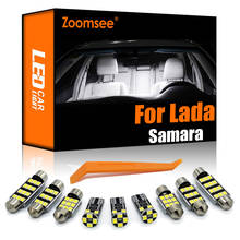 Zoomsee-bombilla LED Interior para vehículo Lada Samara, luz de lectura de mapa de cúpula Interior, Kit de lámpara automática sin errores, Canbus, 8 piezas, 1986-2013 2024 - compra barato