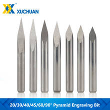 10pcs 3.175mm Shank 3 Edge PCB Engraving Bit Set  20/30/40/45/60/90 Degrees Tip 0.1 0.2 0.3mm Pyramid CNC Router Bit 3D Milling 2024 - buy cheap