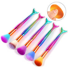 1Pcs Mermaid Gradient Pen Manicure Pedicure Dust Cleaner Cleaning  Brush UV Gel Powder Removal Cleaning Brush Colorful Tools 2024 - buy cheap