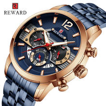 REWARD Chronograph Quartz Watch Men New Fashion Top Brand Luxury Sports Mens Watches Business Stainless Steel Relogio Masculino 2024 - buy cheap