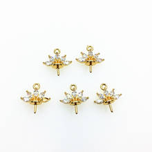 New Arrival! 13x13mm 50pcs Cubic Zirconia Connector/Charm for Handmade Necklace/Earring DIY Parts,Jewelry Accessories Findings 2024 - buy cheap