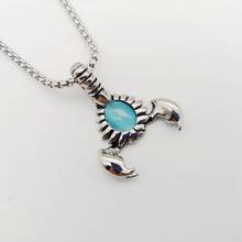 Mini Scorpion pendant necklace Vintage 316  stainless steel natural stones women cute animal scorpion necklace fashion jewelry 2024 - buy cheap