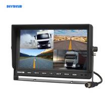 DIYSECUR 10.1" 4 Split Quad Display Color Rear View Monitor Car Monitor for Car Truck Bus Reversing Camera 2024 - buy cheap