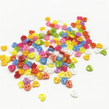 Botones de plástico de 6mm para muñecas, accesorios de costura de ropa, corazón mezclado, flor, estrella, triángulo, cuadrados, juguetes suaves, 250 Uds. 2024 - compra barato