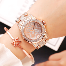 Women Stainless Steel Full Diamond Wrist Watches Casual Luxury Ladies Bling Quartz Watches Gift Clock Relogio Feminino 2024 - buy cheap