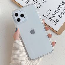 2 in 1 Shockproof Silicone Phone Case For iPhone 13 12 11 Pro Max XR XS MAX 6 7 8 Plus X Luxury Transparent Protection Cover 2024 - купить недорого