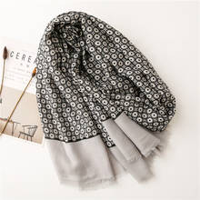 Bufanda de algodón con estampado geométrico, chales de moda, Hijabs, 10 unids/lote, 2021 2024 - compra barato