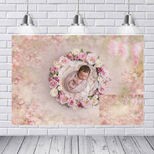 Mehofoto fotografia fundo recém-nascido aniversário rosa flor padrão crianças fotografia fundos para estúdio de fotos 2024 - compre barato