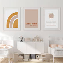 Criança doce do meu sol e arco-íris arte de parede impressões de cartaz para crianças quarto decoração de casa decoração de quarto 2024 - compre barato