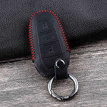Funda de cuero para llave de coche, accesorios para Peugeot 301, 308, 408, 208, 2008, 3008, 508, 407, 307, 107, Citroen C4, C5, C3, C8, Xsara 2024 - compra barato