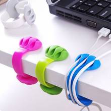 Mini Desktop USB Cable Car Wire Holder Silicone For Earphone Cable Clip Line Clasp Clamp Cable Organizer Tie Fixer 2024 - buy cheap