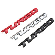 Brand 3D Car Styling Sticker Metal TURBO Emblem Rear Tailgate Badge for Ford Focus 2 3 ST RS Fiesta Mondeo Tuga Ecosport Fusion 2024 - buy cheap