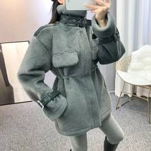 Herstory New 2021 Autumn Winter Fashion Faux Fur Coat Female Casual Loose Jacket Ladies Thick Warm Outerwear Elegant Overcoats 2024 - buy cheap