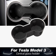 Tesla модель 3 автомобильный подлокотник центральная консоль коробка для хранения Tesla модель 3 (M3) 2016 2017 2018 2019 + держатель для чашки телефона держатели для напитков 2024 - купить недорого