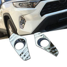 Front Fog Lamp Light Frame Cover Trim For Toyota RAV4 RAV 4 LE XLE Limited Hybrid 2019 Car Accessories Exterior ABS Chrome 2024 - buy cheap