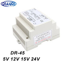 DIANQI-fuente de alimentación de carril Din, convertidor suply de 24V, 45W, CA, CC, buena calidad, DR-45-24 DR-45-5 DR-45-12 DR-45-15 2024 - compra barato
