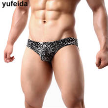 Sexy Men Underwear Leopard Print Briefs Shorts Bulge Pouch Breathable Underpants Male Gay Sissy Panties Sexy Lingerie U Convex 2024 - buy cheap