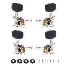 4pcs Ukulele Black Tuning Pegs 2R+2L Steel Machine Heads Tuners for 21 / 23 / 26 Inch Ukulele Accessories 2024 - buy cheap